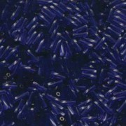 Miyuki Stäbchen Perlen gedreht 6mm 1711 dyed transparent dark Cobalt ca10gr
